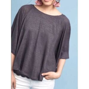 NEW AKEMI + KIN by Anthropologie Women’s XS Knit Linen & Lace Cape Top